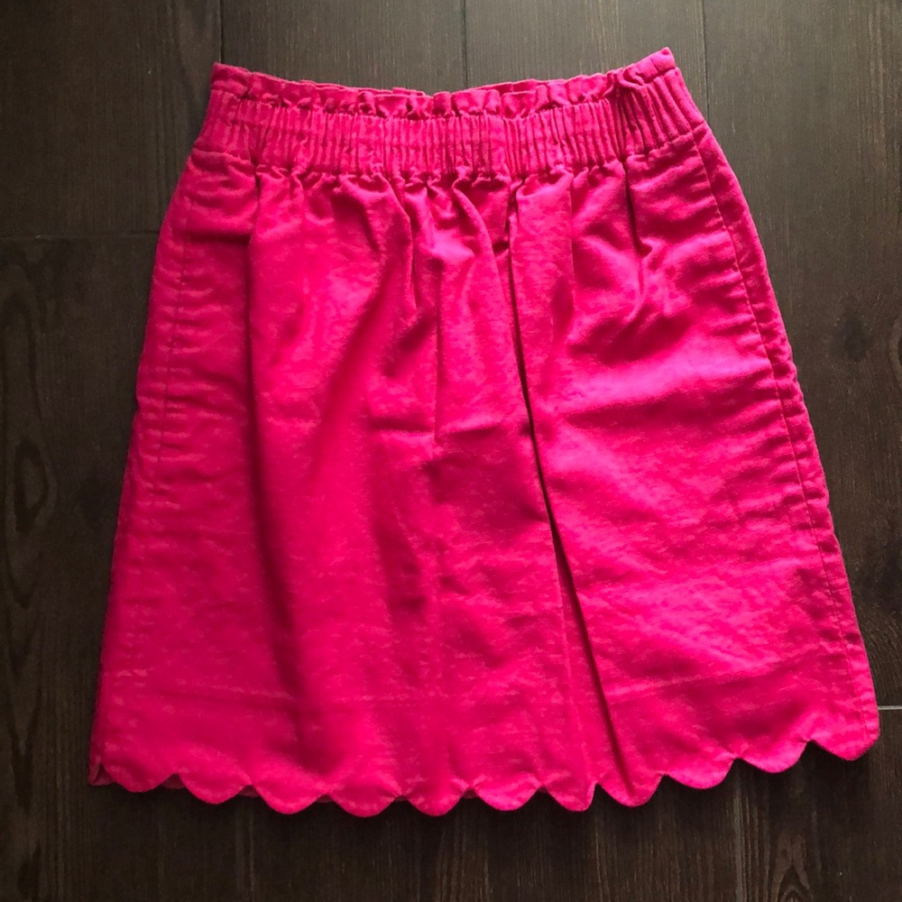 J. Crew Scallop Skirt - Hot Pink - 00 XXS
